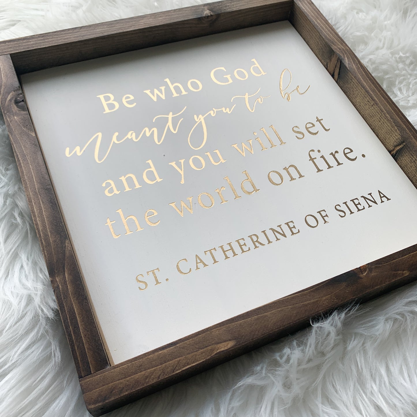 Second Sale: Saint Catherine of Siena Wood Sign