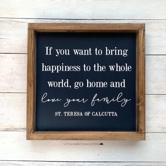 Saint Teresa of Calcutta Wood Sign