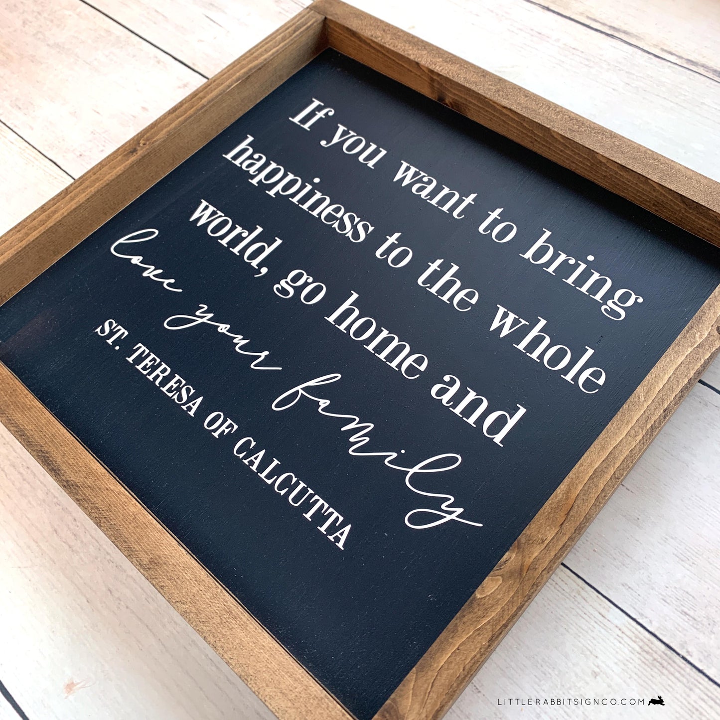 Saint Teresa of Calcutta Wood Sign