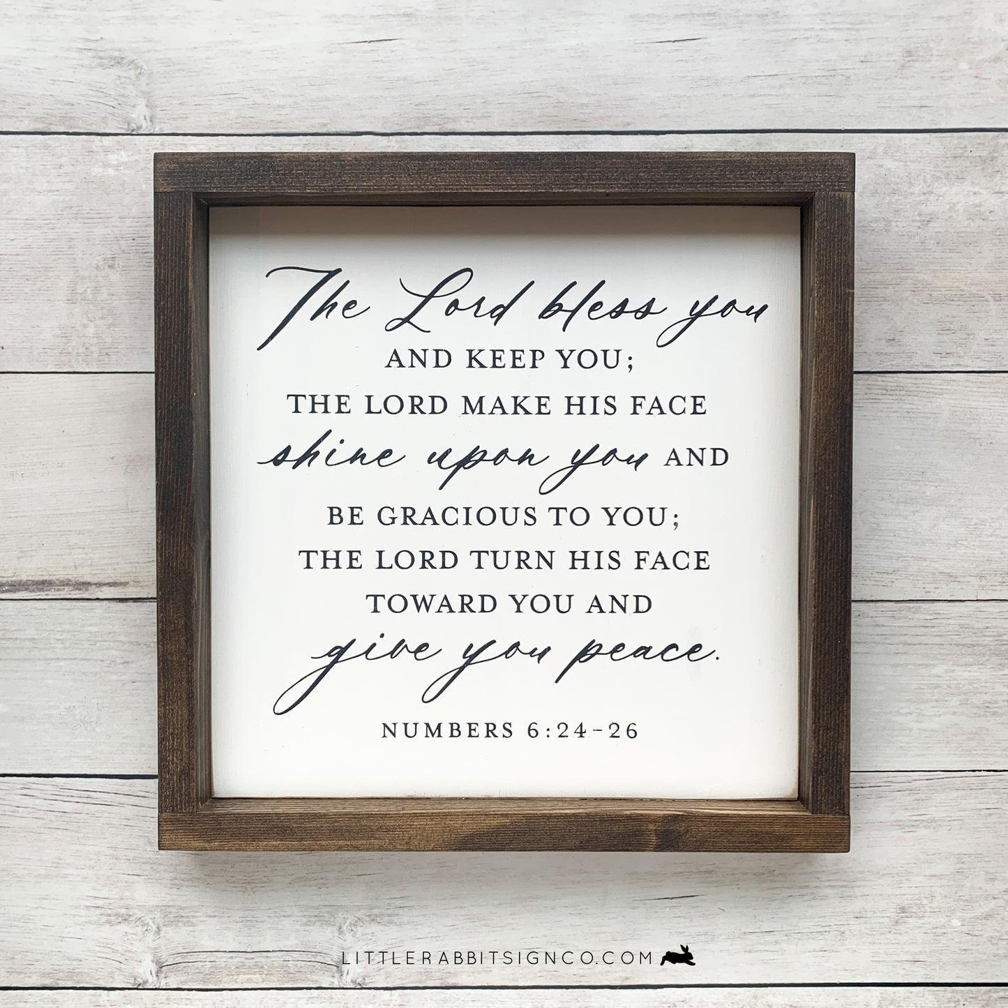 "The Lord bless and keep you..." Farmhouse Wood Sign with Scripture Verse