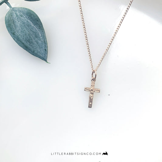 Dainty Crucifix Necklace 14kt Gold Filled