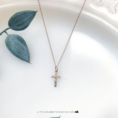 Dainty Crucifix Necklace 14kt Gold Filled