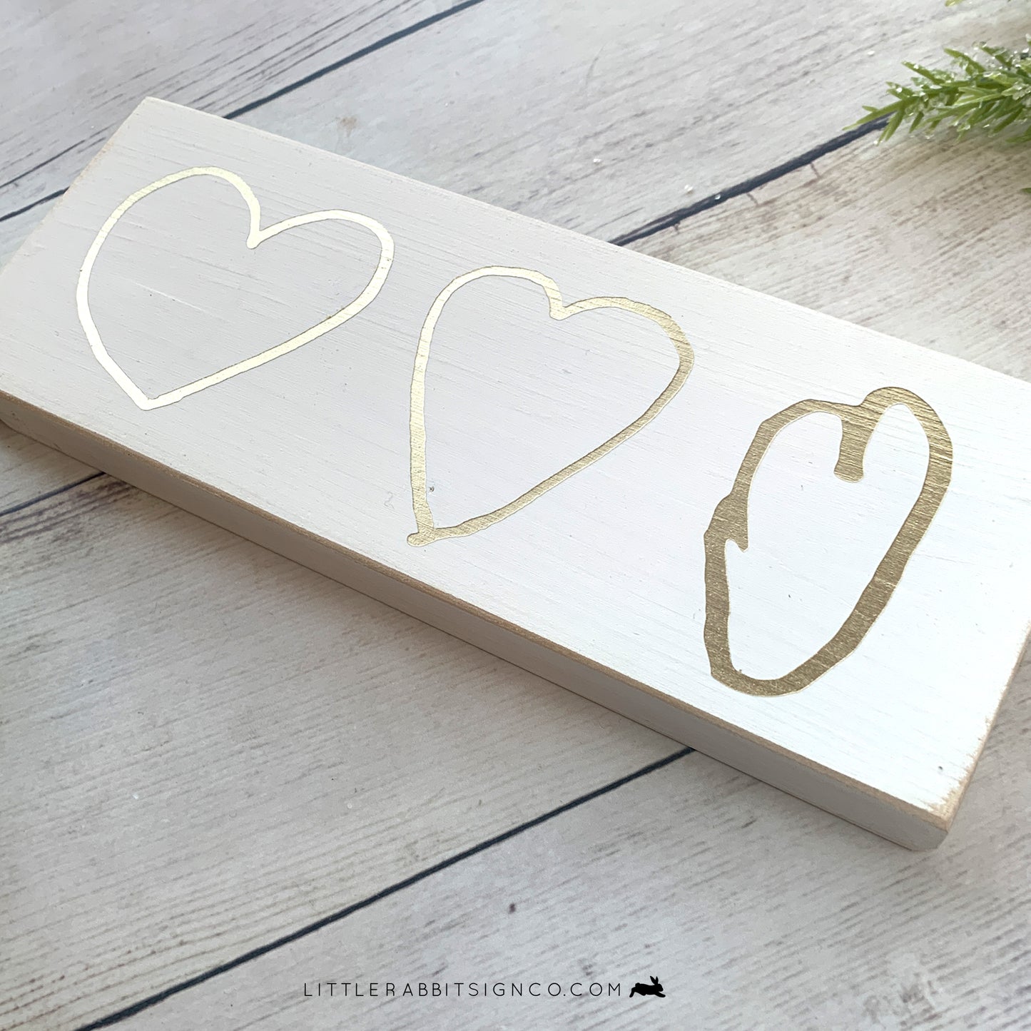 Handwriting Hearts Sign - Extra Small