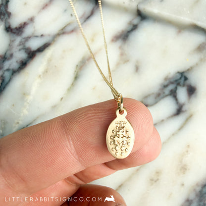 14kt Gold Filled Tiny Miraculous Medal & Cross Necklace | Catholic Gift for Her