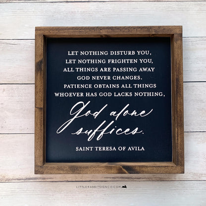 Saint Teresa of Avila Wood Sign