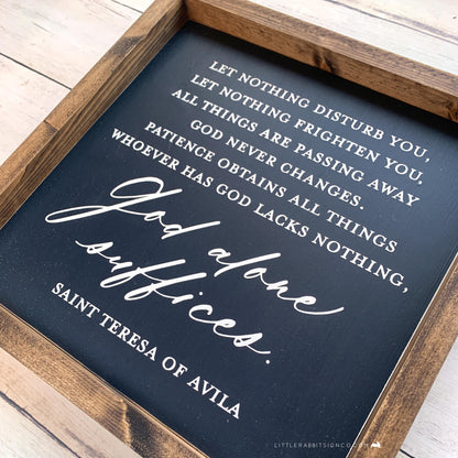 Saint Teresa of Avila Wood Sign