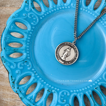 Miraculous Medal Necklace in Sterling Silver