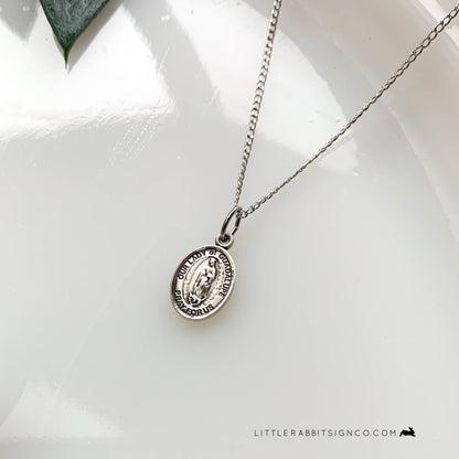 Dainty Our Lady of Guadalupe Minimalist Catholic Necklace