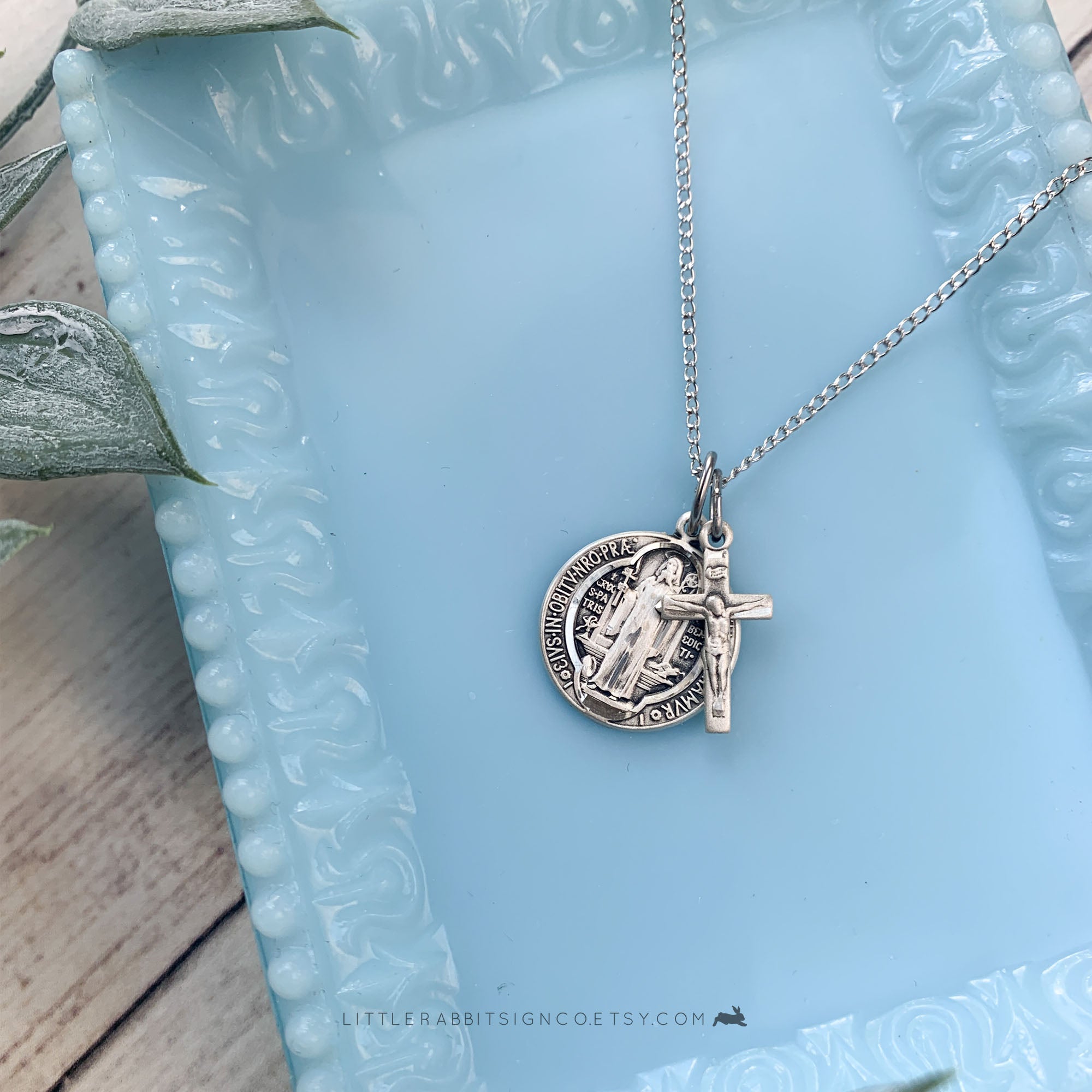 Saint benedict medal on sale necklace