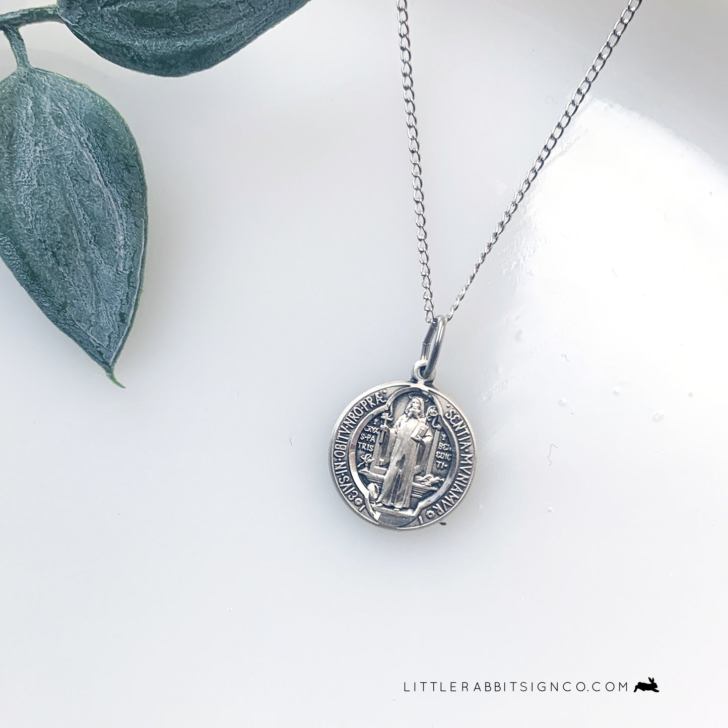 Saint Benedict Sterling Silver Necklace