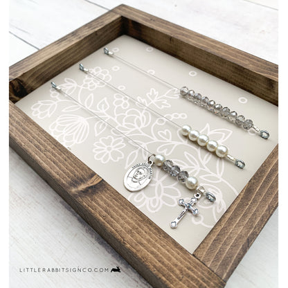 Saint Zelie's Lace Framed Kitchen Rosary