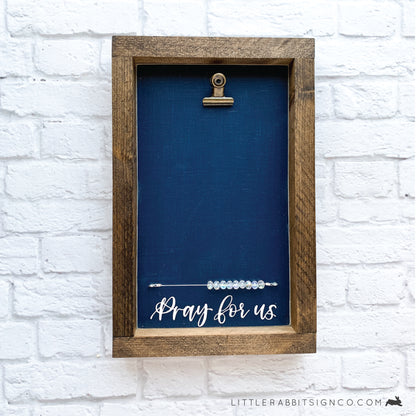 Novena Counter in Navy Blue & White